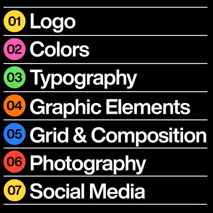 Brand identity design animated